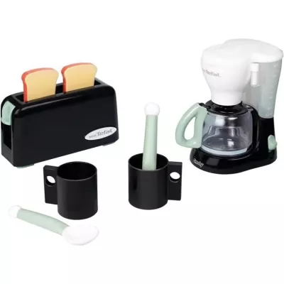 Smoby - Tefal Petit Déjeuner - Grille pain + cafetiere + tasses et cu