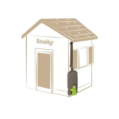 Smoby - Récupérateur d'eau pour maisons compatibles - Anti-UV - Gris