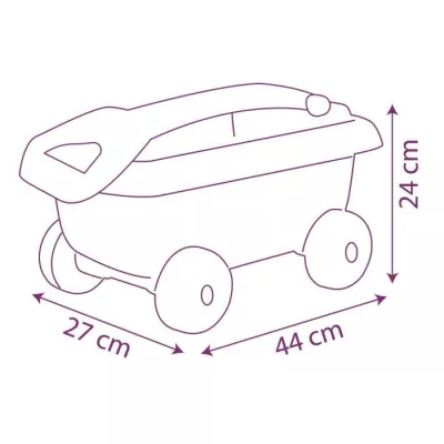 Chariot de plage La Reine des Neiges - SMOBY - Avec seau, tamis, râte