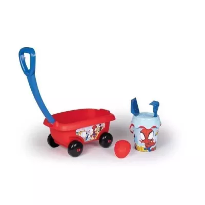 Smoby - Chariot de plage garni Spidey - Fabriqué en France - Pour enf