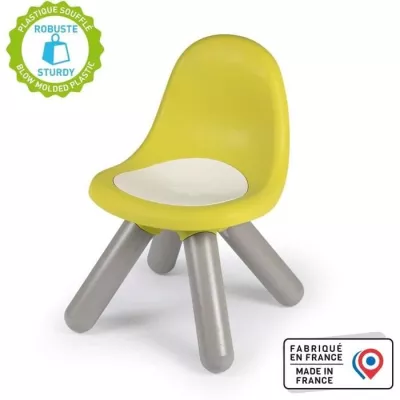 Smoby - Chaise enfant Verte - Extérieur et Intérieur - H27cm - Fabri