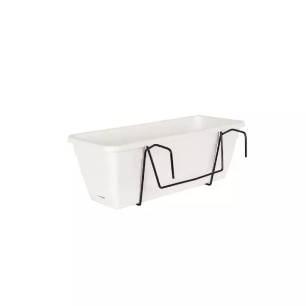 ARTEVASI Kit Jardiniere Venezia avec réserve d'eau - 10 L - 49 x 19,5 x 16,6 cm - Blanc