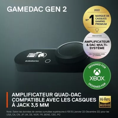 DAC certifié Hi-Res pour PC, Xbox et PlayStation - STEELSERIES - GAME