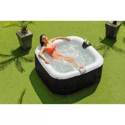 SUN SPA Laminated square inflatable spa - 4 persons - 1, 55 x H 0, 65