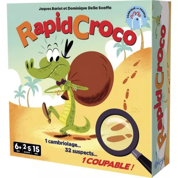 RapidCroco - Asmodee - Jeu d'enquete - 32 Suspect 1 coupable