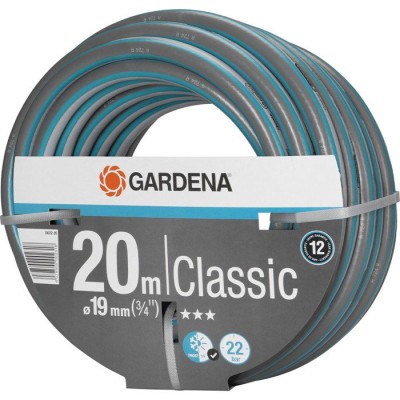 Tuyau d'arrosage GARDENA Classic 20m Ø19mm - Haute résistance 22 bar