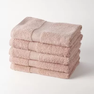 TODAY Essential - Lot de 5 draps de bain 70x130 cm 100% Coton coloris