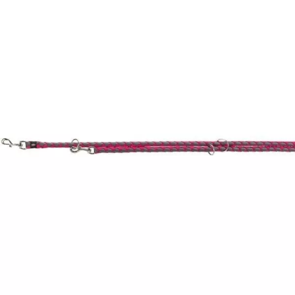 Laisse réglable pour chien TRIXIE Cavo - L–XL: 2m - ø 18 mm - Fushia et gris graphite