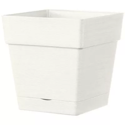 Pot de fleur DEROMA Quadro Save R - 31L - Blanc 35x35x35 cm