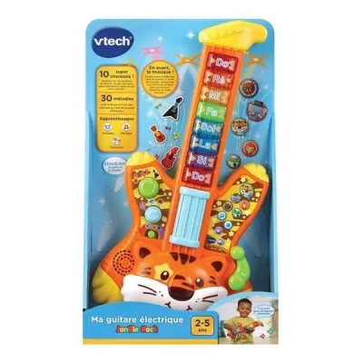 VTECH BABY - Jungle Rock - Guitare Electrique Tigre - Jouet Musical En