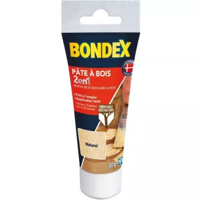 Pâte a bois naturel - BONDEX - 420480 - 80 g