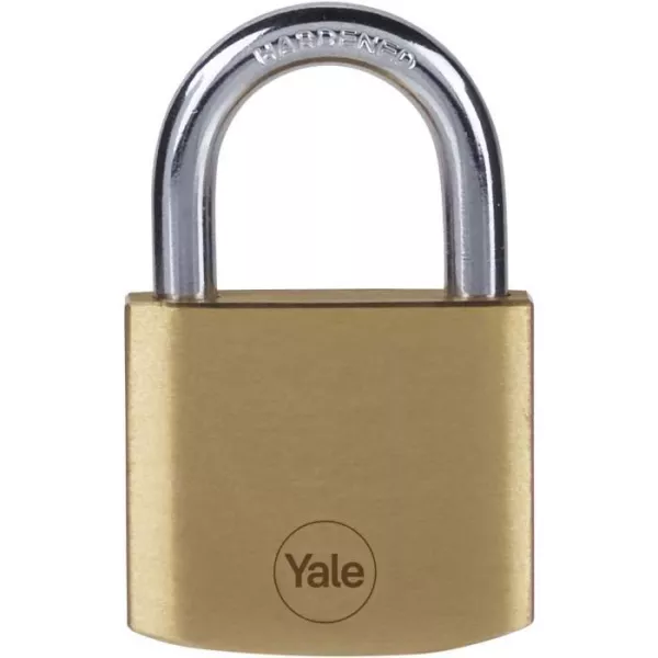 Set of 4 Brass Cadenas - YALE - Y110B/40/122/4 - 40 mm - Anse steel - 3 keys - School Case School, sports locker, armo