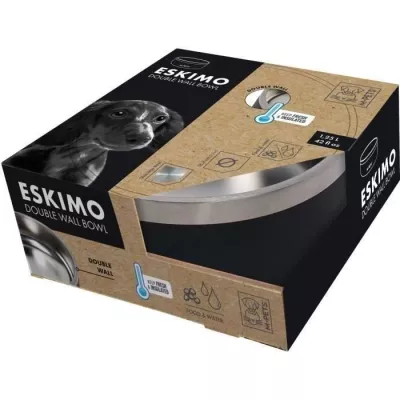 Gamelle ESKIMO Double paroi 1.25 L - Noire - Pratique et élégante