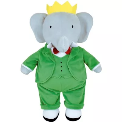 Peluche - JEMINI - Peluche Éléphant Babar +/- 40 cm - En peluche dou