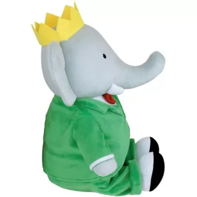 Peluche - JEMINI - Peluche Éléphant Babar +/- 40 cm - En peluche dou