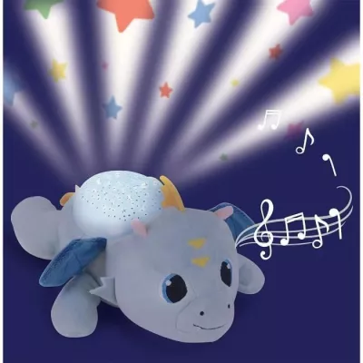 LEON THE DRAGON Night light and musical plush +/- 39 cm