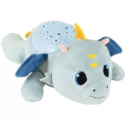 LEON THE DRAGON Night light and musical plush +/- 39 cm