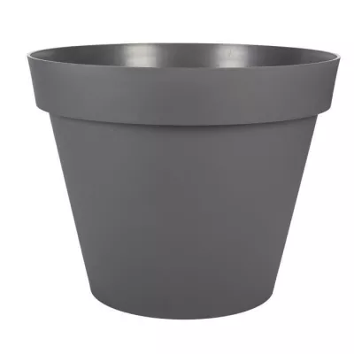 Pot de fleur rond Toscane - Ø 60 x H 47 cm - Gris anthracite