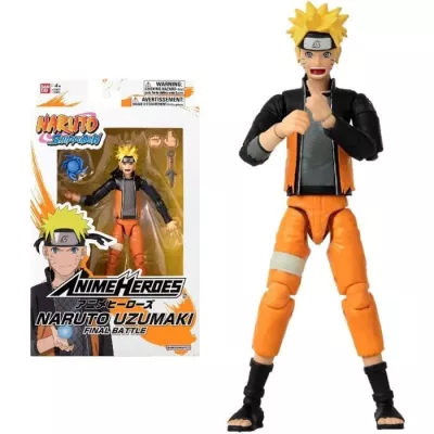 Figurine Anime Heroes - Bandai - Naruto Shippuden - Naruto Uzumaki (Fi