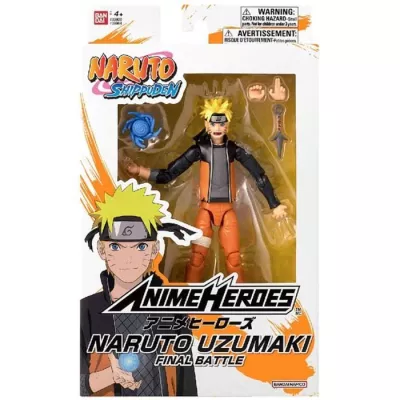 Figurine Anime Heroes - Bandai - Naruto Shippuden - Naruto Uzumaki (Fi