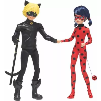 Pack de 2 Poupées mannequin 26 cm Miraculous Ladybug - Revivez les av