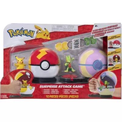 2 Poké Balls with their Pokémon and 6 attack discs - BANDAI - Po