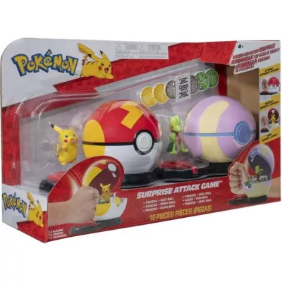 2 Poké Balls with their Pokémon and 6 attack discs - BANDAI - Po