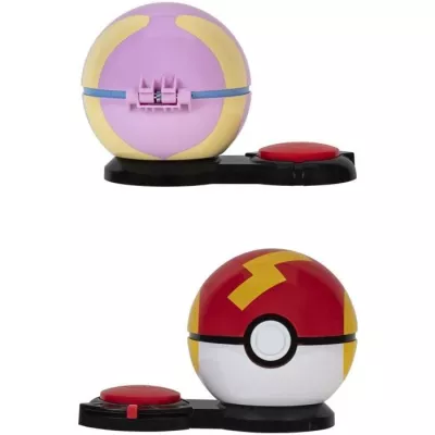 2 Poké Balls with their Pokémon and 6 attack discs - BANDAI - Po