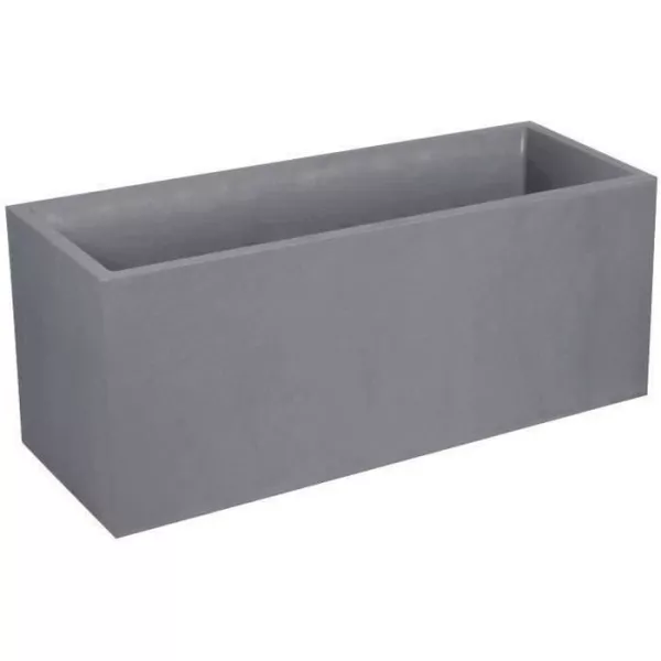 Jardiniere Volcania - EDA Plastiques - 99,5 x 39 x 43 cm - 98 L - Gris galet