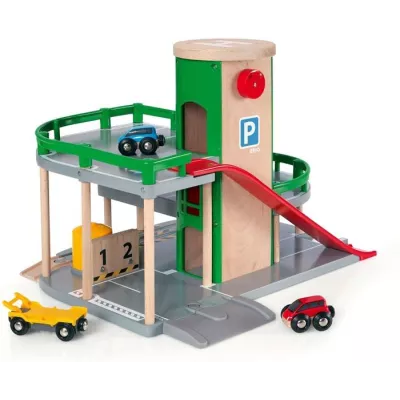 Garage Rail / Route BRIO World - Ravensburger - 3 niveaux - Mixte des