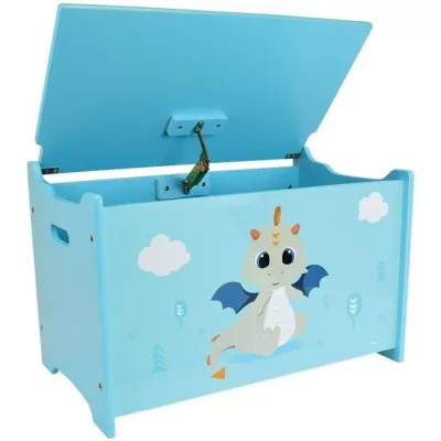 LEON THE DRAGON Wooden toy box ± 40 x 58 x 36 cm for children