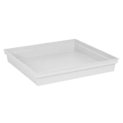 Soucoupe carrée Toscane 40 cm - Blanc, Plus responsable - Made in France