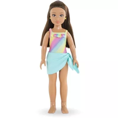 Poupée mannequin Luna a la plage - COROLLE GIRLS - 28 cm - 5 accessoi