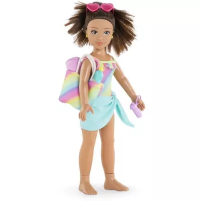 Poupée mannequin Luna a la plage - COROLLE GIRLS - 28 cm - 5 accessoi