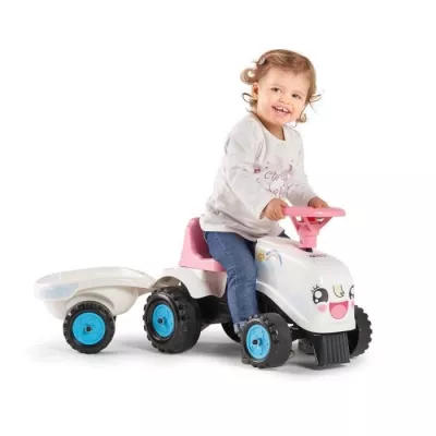 Porteur Tracteur Rainbow Farm avec remorque - FALK - Pour filles des 1