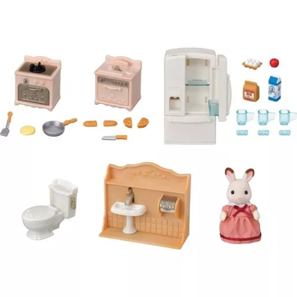 The Cozy Cottage and Maman furnishings set - Sylvanian Families - 5449 - From 3 years old