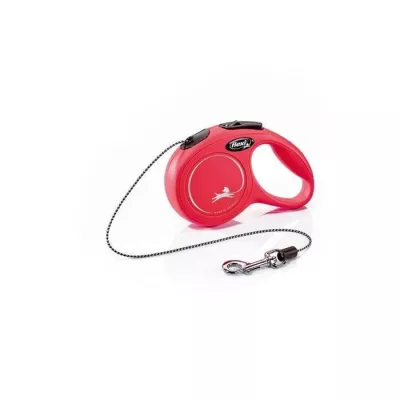 Laisse enrouleur Flexi Classic XS rouge pour chien jusqu'a 8 kg - 3m d