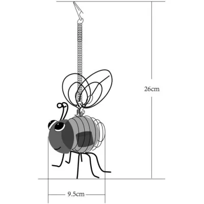 Lampe solaire Abeille - GALIX - 4 LED blanches - 8 heures d'éclairage