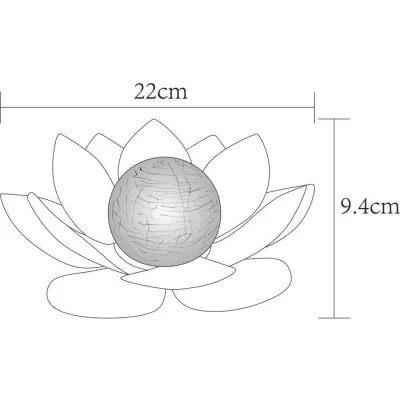 Nénuphar solaire - GALIX - Boule craquelée - 7 Lumens - 8 heures d'