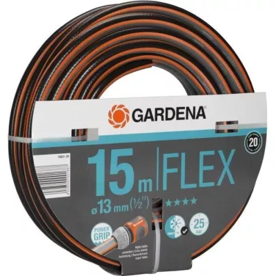 Tuyau d'arrosage Comfort FLEX - GARDENA - 15m - Ø13mm - Anti-noeud et