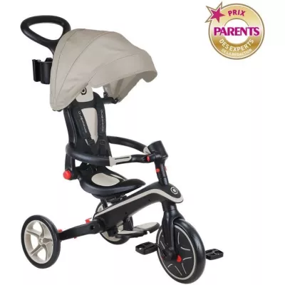 Evolved tricycle EXPLORER 4 IN 1 PLIABLE - GLOBBER - Taupe - Draisie