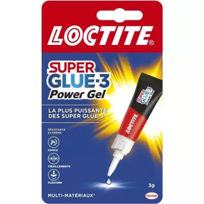 Colle LOCTITE SUPERGLUE-3P Power Gel - Tube 3g