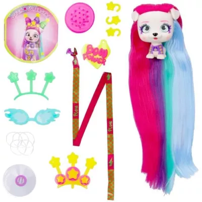 Mini poupée VIP Pets IMC TOYS - Bow Power - Gwen - Cheveux extra long