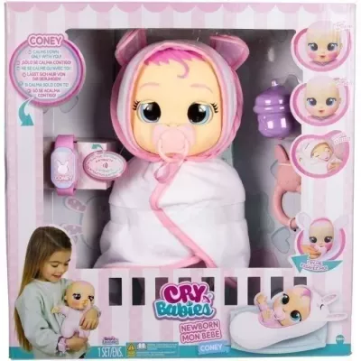 Poupon Cry Babies New Born - Coney - IMC TOYS - Reconnaît sa maman -