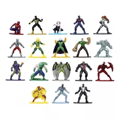 Coffret Spiderman - 18 figurines 4cm en métal - Personnages de l'univ