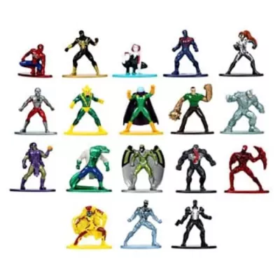 Coffret Spiderman - 18 figurines 4cm en métal - Personnages de l'univ