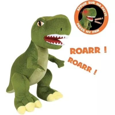 Jemini les jeminosaures peluche dinosaure sonore et lumineuse tyrannos