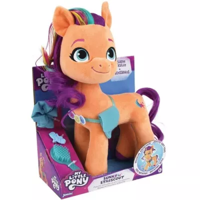 Jemini my little pony peluche sunny articulee +/- 30 cm avec 3 accesso