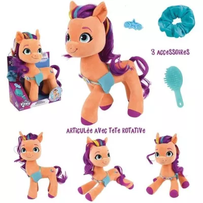 Jemini my little pony peluche sunny articulee +/- 30 cm avec 3 accesso