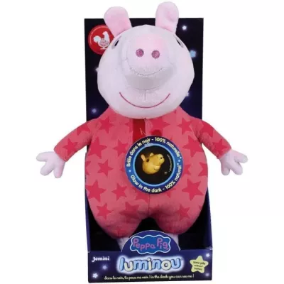 Pecluhe lumineuse naturelle PEPPA PIG - Jemini - environ 25 cm - fonct